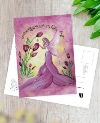 Jarní pohlednice - Tulipánová víla