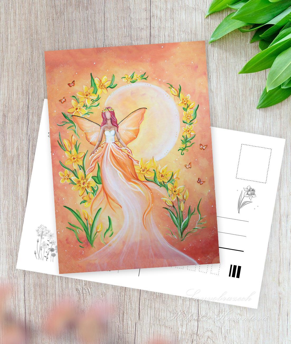 Jarní pohlednice - Narciska