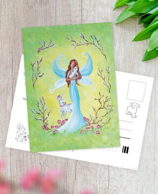 Velikonoční pohlednice - Beránková víla