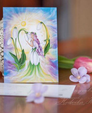 Jarní pohlednice - Sněženka