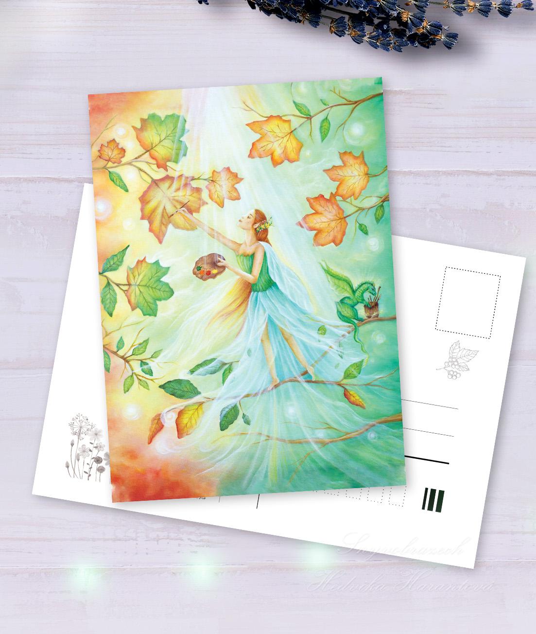 Pohlednička - Podzimní vílka