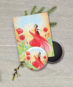 Maková panenka - magnetka