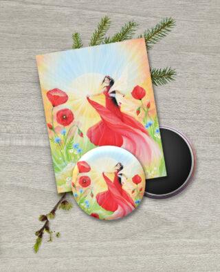 Maková panenka - magnetka