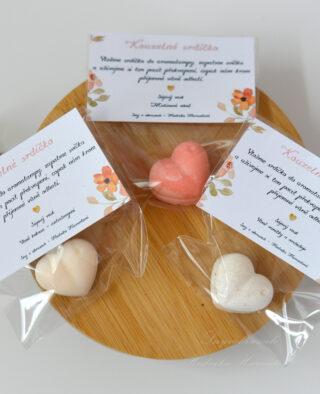 Kouzelné srdíčko s minerálem - Malina