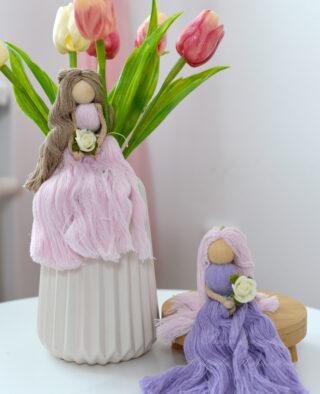 Macramé vílenka - Levandulka, velká